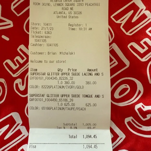 Authentic Golden Goose Glitter Sneakers, size 39. - Picture 3 of 4